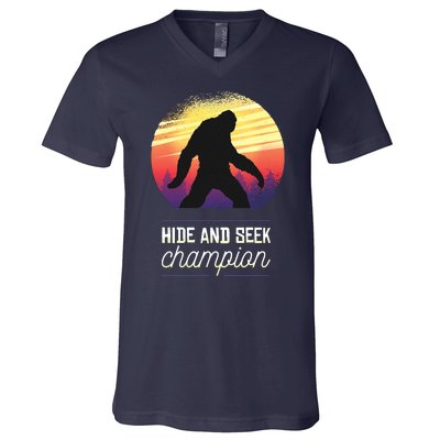 Big Foot Hide And Seek Champion V-Neck T-Shirt