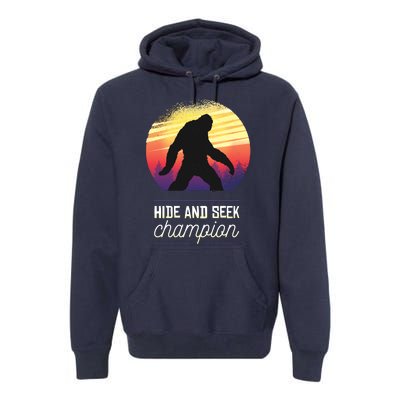 Big Foot Hide And Seek Champion Premium Hoodie