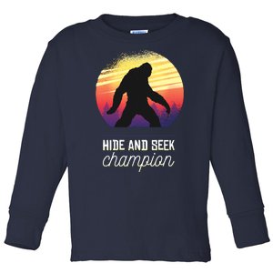 Big Foot Hide And Seek Champion Toddler Long Sleeve Shirt