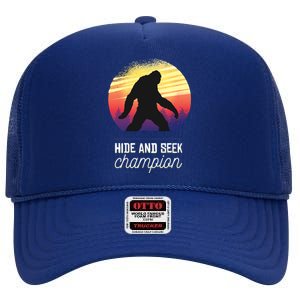 Big Foot Hide And Seek Champion High Crown Mesh Back Trucker Hat