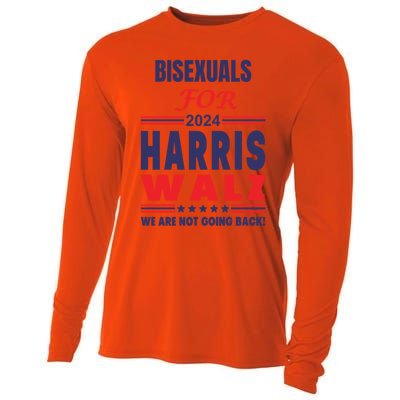 Bisexuals For Harris Walz We Are Not Going Back Gift Cooling Performance Long Sleeve Crew