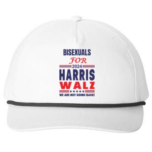 Bisexuals For Harris Walz We Are Not Going Back Gift Snapback Five-Panel Rope Hat