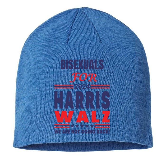 Bisexuals For Harris Walz We Are Not Going Back Gift Sustainable Beanie