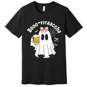 Booracha Funny Halloween Ghost Beer Design Borracha Premium T-Shirt