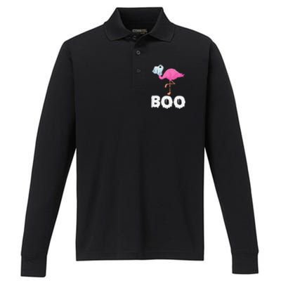 Boo Falmingo Halloween Boo Spooky Costume Halloween Performance Long Sleeve Polo