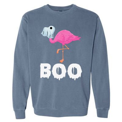 Boo Falmingo Halloween Boo Spooky Costume Halloween Garment-Dyed Sweatshirt