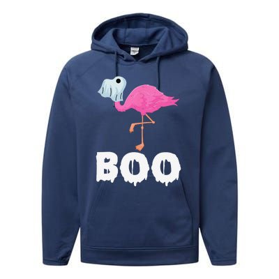 Boo Falmingo Halloween Boo Spooky Costume Halloween Performance Fleece Hoodie