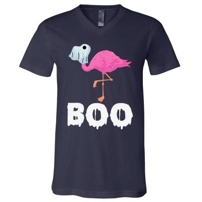 Boo Falmingo Halloween Boo Spooky Costume Halloween V-Neck T-Shirt