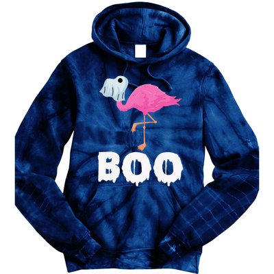 Boo Falmingo Halloween Boo Spooky Costume Halloween Tie Dye Hoodie