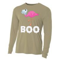 Boo Falmingo Halloween Boo Spooky Costume Halloween Cooling Performance Long Sleeve Crew