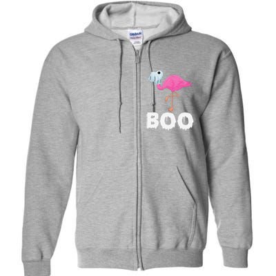 Boo Falmingo Halloween Boo Spooky Costume Halloween Full Zip Hoodie