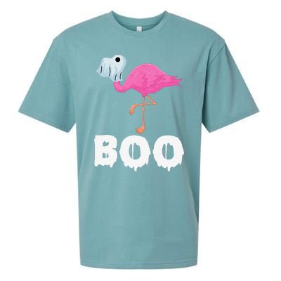 Boo Falmingo Halloween Boo Spooky Costume Halloween Sueded Cloud Jersey T-Shirt