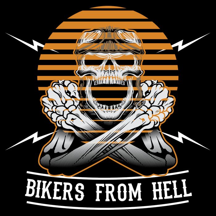 Bikers From Hell Cropped Pullover Crew