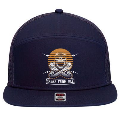 Bikers From Hell 7 Panel Mesh Trucker Snapback Hat