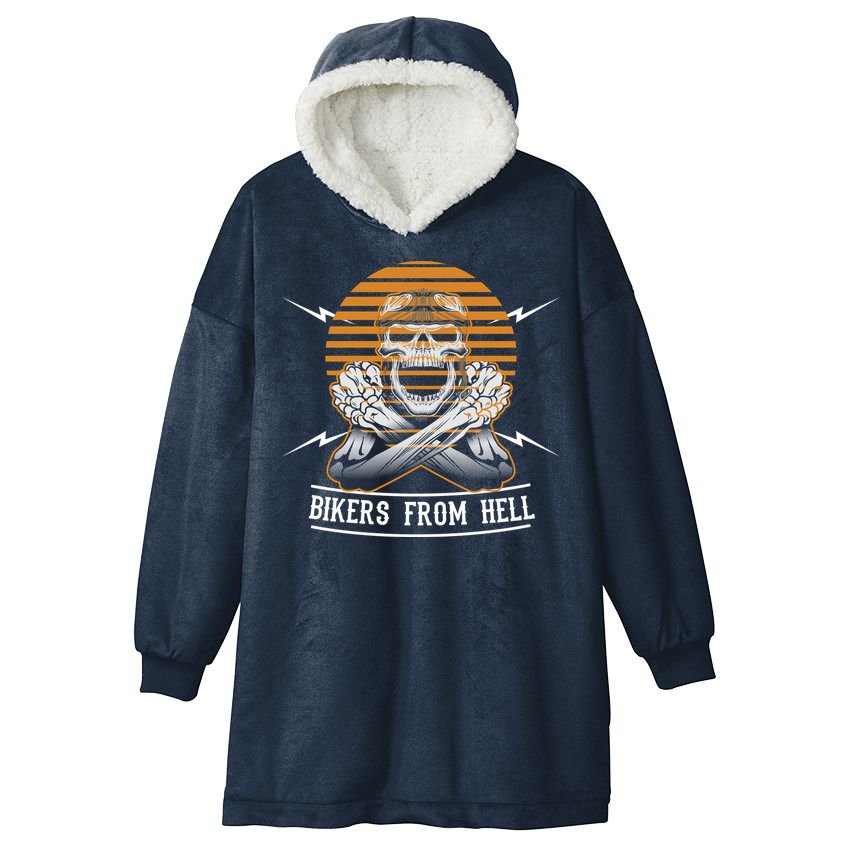 Bikers From Hell Hooded Wearable Blanket