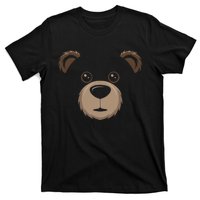 Bear Face Halloween Costume Brown Bear Animal T-Shirt