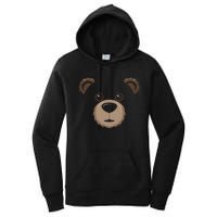 Bear Face Halloween Costume Brown Bear Animal Women's Pullover Hoodie