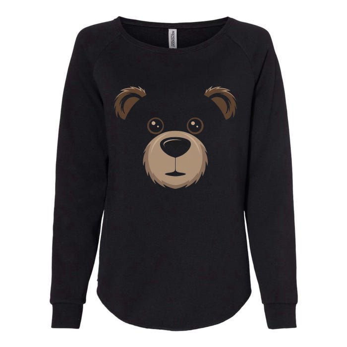 Bear Face Halloween Costume Brown Bear Animal Womens California Wash Sweatshirt