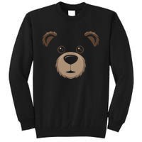 Bear Face Halloween Costume Brown Bear Animal Tall Sweatshirt