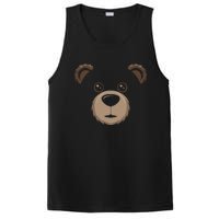 Bear Face Halloween Costume Brown Bear Animal PosiCharge Competitor Tank