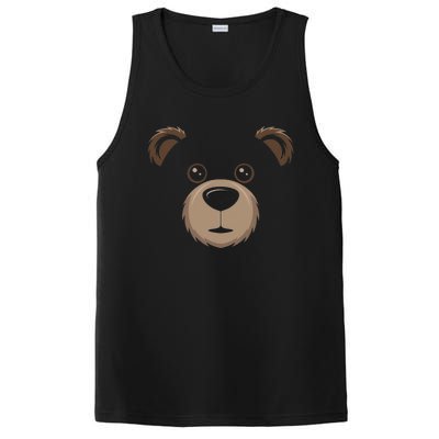 Bear Face Halloween Costume Brown Bear Animal PosiCharge Competitor Tank