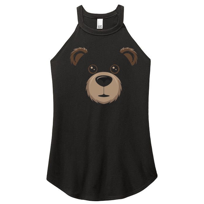 Bear Face Halloween Costume Brown Bear Animal Women's Perfect Tri Rocker Tank