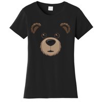 Bear Face Halloween Costume Brown Bear Animal Women's T-Shirt