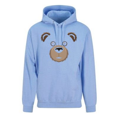 Bear Face Halloween Costume Brown Bear Animal Unisex Surf Hoodie