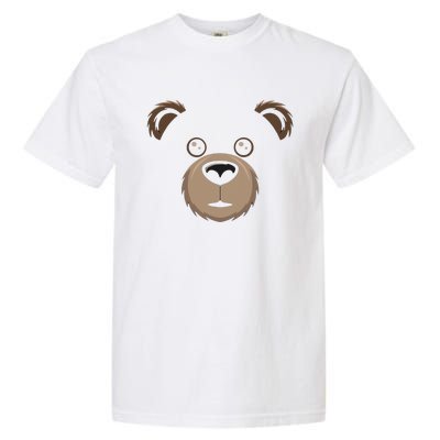 Bear Face Halloween Costume Brown Bear Animal Garment-Dyed Heavyweight T-Shirt