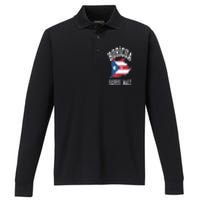 Boricua For Harris Walz 2024 Puerto Ricans For Harris 2024 Performance Long Sleeve Polo