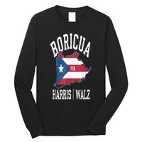 Boricua For Harris Walz 2024 Puerto Ricans For Harris 2024 Long Sleeve Shirt