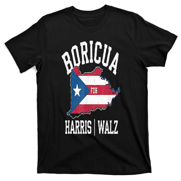 Boricua For Harris Walz 2024 Puerto Ricans For Harris 2024 T-Shirt