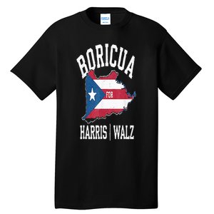 Boricua For Harris Walz 2024 Puerto Ricans For Harris 2024 Tall T-Shirt