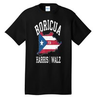 Boricua For Harris Walz 2024 Puerto Ricans For Harris 2024 Tall T-Shirt