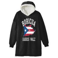 Boricua For Harris Walz 2024 Puerto Ricans For Harris 2024 Hooded Wearable Blanket