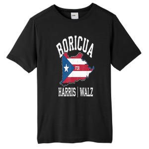 Boricua For Harris Walz 2024 Puerto Ricans For Harris 2024 Tall Fusion ChromaSoft Performance T-Shirt