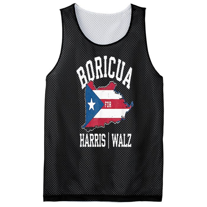 Boricua For Harris Walz 2024 Puerto Ricans For Harris 2024 Mesh Reversible Basketball Jersey Tank