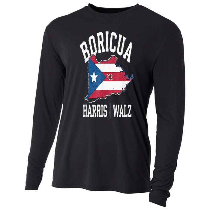 Boricua For Harris Walz 2024 Puerto Ricans For Harris 2024 Cooling Performance Long Sleeve Crew