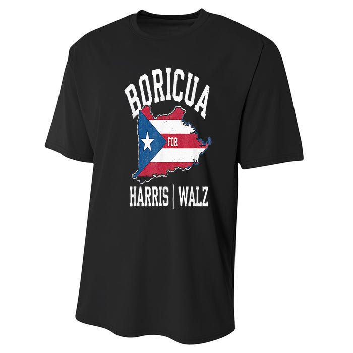 Boricua For Harris Walz 2024 Puerto Ricans For Harris 2024 Performance Sprint T-Shirt