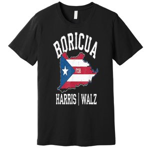 Boricua For Harris Walz 2024 Puerto Ricans For Harris 2024 Premium T-Shirt