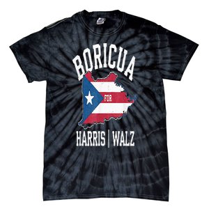 Boricua For Harris Walz 2024 Puerto Ricans For Harris 2024 Tie-Dye T-Shirt