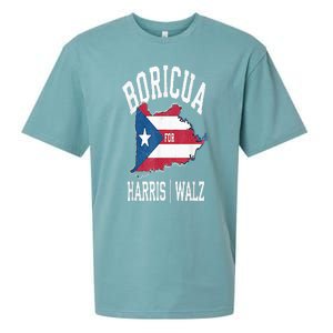 Boricua For Harris Walz 2024 Puerto Ricans For Harris 2024 Sueded Cloud Jersey T-Shirt