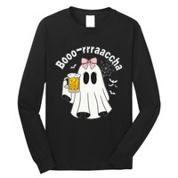 Booracha Funny Halloween Ghost Beer Design Borracha Long Sleeve Shirt