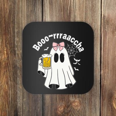 Booracha Funny Halloween Ghost Beer Design Borracha Coaster