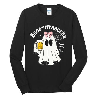 Booracha Funny Halloween Ghost Beer Design Borracha Tall Long Sleeve T-Shirt