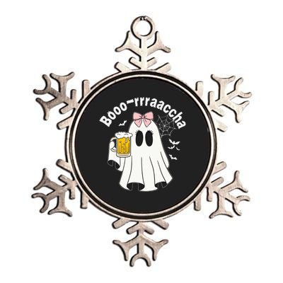 Booracha Funny Halloween Ghost Beer Design Borracha Metallic Star Ornament