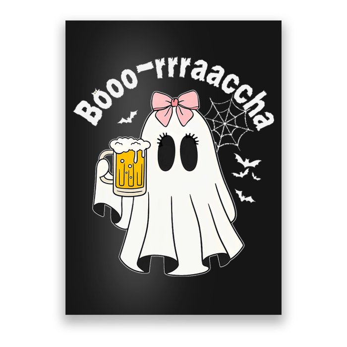 Booracha Funny Halloween Ghost Beer Design Borracha Poster