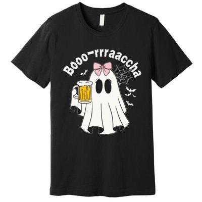 Booracha Funny Halloween Ghost Beer Design Borracha Premium T-Shirt