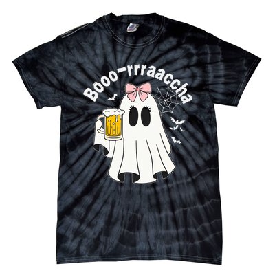 Booracha Funny Halloween Ghost Beer Design Borracha Tie-Dye T-Shirt