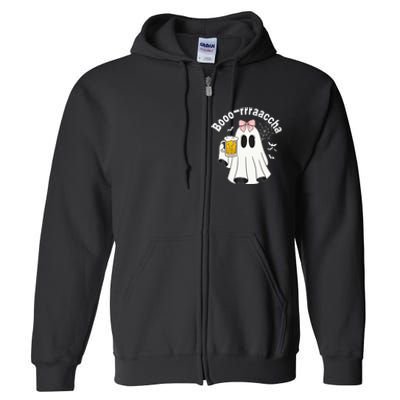 Booracha Funny Halloween Ghost Beer Design Borracha Full Zip Hoodie